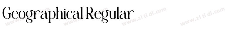 Geographical Regular字体转换
